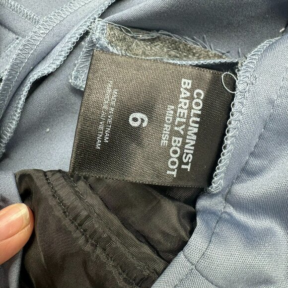 Express Dress Pants Women Size 6 Columnist Barely Boot Mid Rise Stretch Sky Blue - Picture 6 of 11